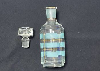 Stara karafka butelka Hortensja PRL Stara karafka butelka Hortensja PRL