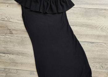 Czarna sukienka Tunika Mini Vintage y2k Black Dress  34 36