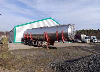 Naczepa cysterna nierdzewna 36m3 Vigoroux,podwozie Fruehauf