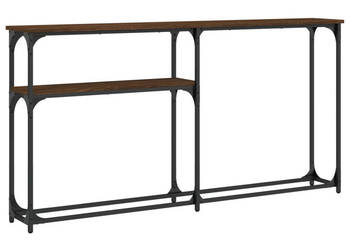 Stolik konsolowy brązowy dąb 145x225x75 cm WM-834099
