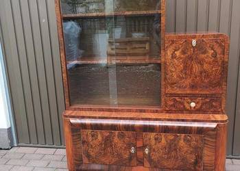 Witryna Barek ART-DECO Unikat Orzech Stara Antyk W Bardzo Dobrym Stanie .