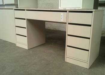 Nowe biurko z szufladami 152x54x75 (kaszmir/kaszmir połysk)