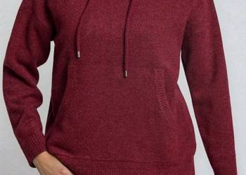 bordowy sweter z kapturem Sinsay, rozm. S