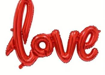 Czerwony napis love balon duży 108cm