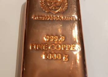 Sztabka miedzi 1 kg. Germania Mint.