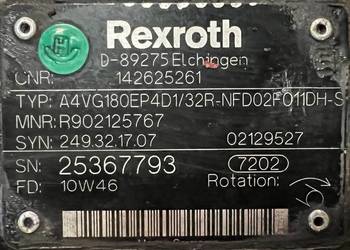 Rexroth A4VG180EP4D1 / 32R - NFD02F011DH - S (R902125767) Pompa