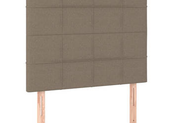 Zagłówek do łóżka z LED taupe 80x5x118/128 cm tkanina WM-3122402