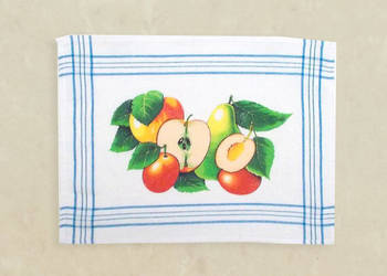 bawełniana serwetka z owocami, kuchenna serwetka 30x55 nadru