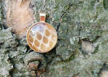 Unikatowa Zawieszka z Wylinką Węża Smugookiego | Handmade | Stal Chirurgicz