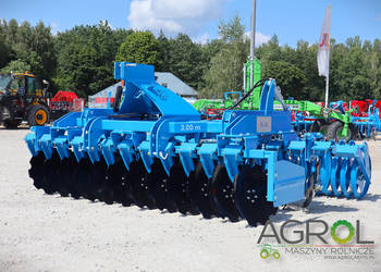 Brona talerzowa ciężka Inter-tech 3m 2000 KG! REGULOWANY KĄT PRACY !