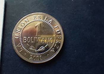 Stare monety 1 boliviano 2001 Boliwia