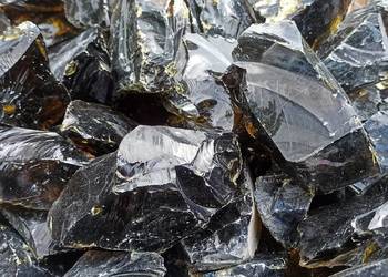 Szkło do ogrodu Bryły Szklane ozdobne Palisady Kostka Granitowa Łupek Szkło