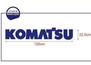 Naklejki Komatsu Granatowe Logo Logotyp Nalepka Koparka 120x22,5 1 szt