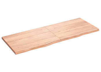 Blat do stołu jasnobrązowy 160x60x(2-4)cm lite drewno dębowe WM-3156387