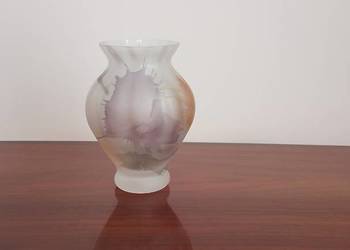 Wazonik szkło kanelowane