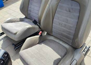Fotele kanapa vw passt b6 sedan grzane elektryczne skóra alcantara