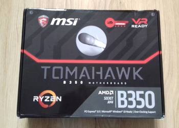 Pudełko od płyty głównej ATX MSI Tomahawk B350, CD, papiery, OCZ, 601-7A34-