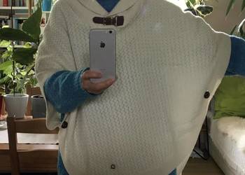 Poncho rozm. L/XL 40% wełna