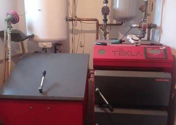 Kocioł 17kw, klasy V, ekogroszek z osprzętem kotłowni.