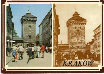 KRAKÓW BRAMA FLORIAŃSKA 1875 / 1980