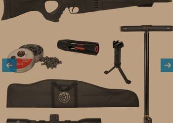 Wiatrówka PCP Hatsan Flash Zestaw Pompka Luneta Pokrowiec Śrut Dwójnóg