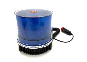 Lampa ostrzegawcza LED kogut niebieski magnes 12V Ostrzegawc