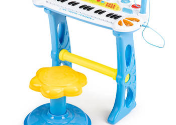 Keyboard organki pianinko z mikrofonem mp3 niebieskie