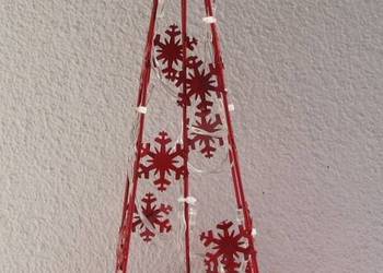 Choinka czerwona świecąca ** stożek ** LED 15szt * wys 40cm Boże Narodzenie