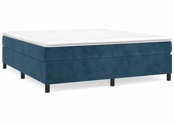 vidaXL Łóżko kontynentalne, ciemnoniebieska, 160x200 cm(SKU:3121130)