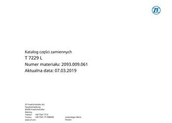 ZF T7229L skrzynia katalog czesci PL