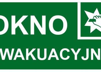 Naklejka BHP okno ewakuacyjne AC007