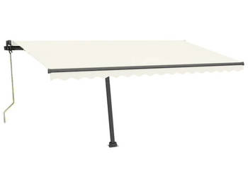 Wolnostojąca automatyczna markiza 450x350 cm kremowa WM-3069847