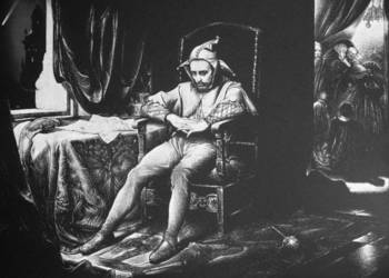 Jan Matejko Stańczyk obraz ręcznie grawerowany na blasze...