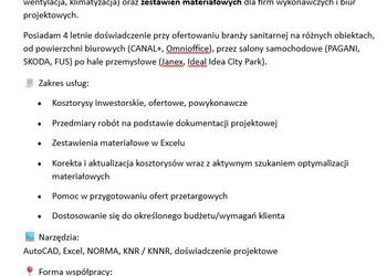 Kosztorysant Budowlano/sanitarny