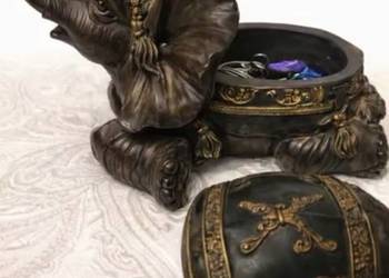 SŁOŃ SZKATUŁKA NA SZCZĘŚCIE Z POLYRESINU