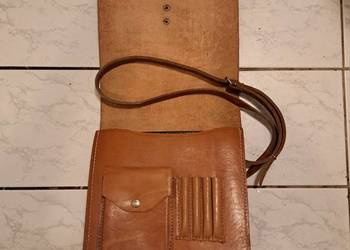 Torba raportówka vintage PRL - 100% skóra
