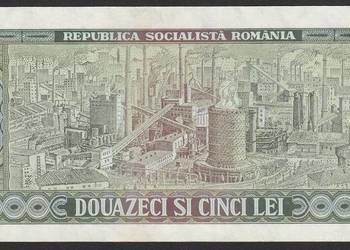 RUMUNIA 25 LEI 1966 - STAN BANKOWY - UNC -