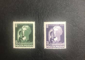 Znaczki Fi 647 648 Czyste Konkurs Skrzypcowy im. Henryka Wieniawskiego 1952
