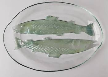 Patera / półmisek ryby / pstrągi, Ząbkowice