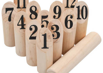 Gra plenerowa Kubb numeryczny wykonana z drewna WM-91804