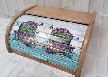 Chlebak dużyt orzech lawenda decoupage