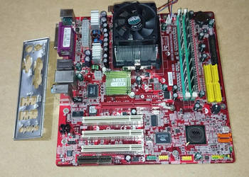 Płyta MSI MS-6741 Procesor Radiator Pamięć Maskownica