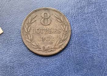 Stare monety 8 doubles 1902 Guernsey