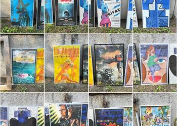 Plakaty filmowe w ramach z plexi, 12 wzorów, 150 zł/szt.