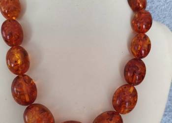 Naszyjnik Bursztyn Vintage oliwki