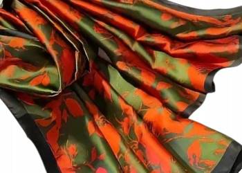 Luksusowa chusta szal apaszka 80x180 jak jedwab lekka i ciepła,