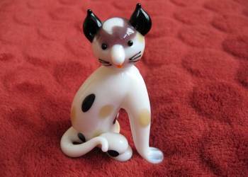 Kot - elegancik - figurka ze szkła w stylu M - 7 x 5 x 5 cm