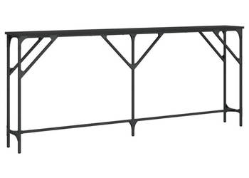 Stolik konsolowy czarny 180x23x75 cm materiał drewnopochodny WM-837767
