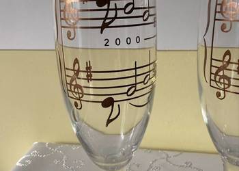 Kieliszki do szampana Allegro-Chorus Millennium 2000 Oryginał 4szt złote