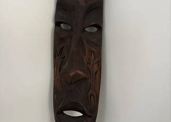 Ręcznie rzeźbiona afrykańska maska z drewna egzotycznego, rzeźba